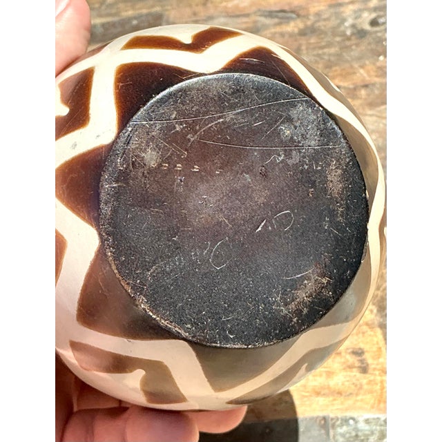 Vintage Original Studio Pottery Arrowhead Vase For Sale - Image 10 of 12