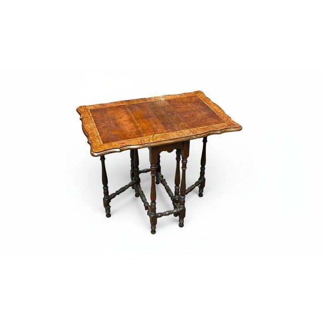 1940s William and Mary Style Dropleaf Table For Sale - Image 15 of 16