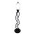 Vintage Cresswell Black Metal Wavy Column Table Lamp, Postmodern Sculptural Design, 2001 For Sale
