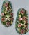 Vintage Italian tôle floral wall sculptures, hand-painted metal flowers with aged patina. A decorative pair of Italian...