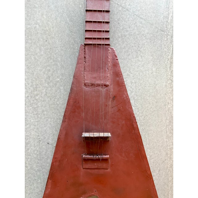 1970s Custom Oversized Metal Flying v Guitar Abstract Steel Sculpture Art For Sale - Image 11 of 18