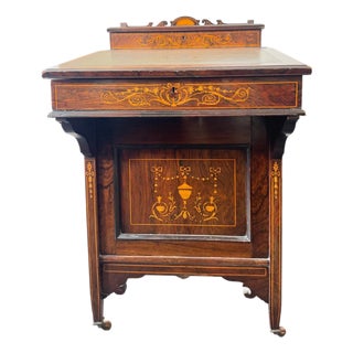 Antique Victorian Davenport Desk by W.J. Mansell, 1870 For Sale