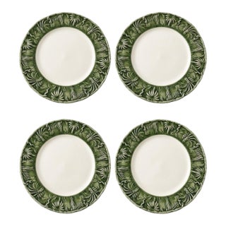 Les Ottomans Italian Hand-Painted "The Palms" Ceramic Dinner Plates - Set of 4 For Sale