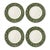 Les Ottomans Italian Hand-Painted "The Palms" Ceramic Dinner Plates - Set of 4 For Sale