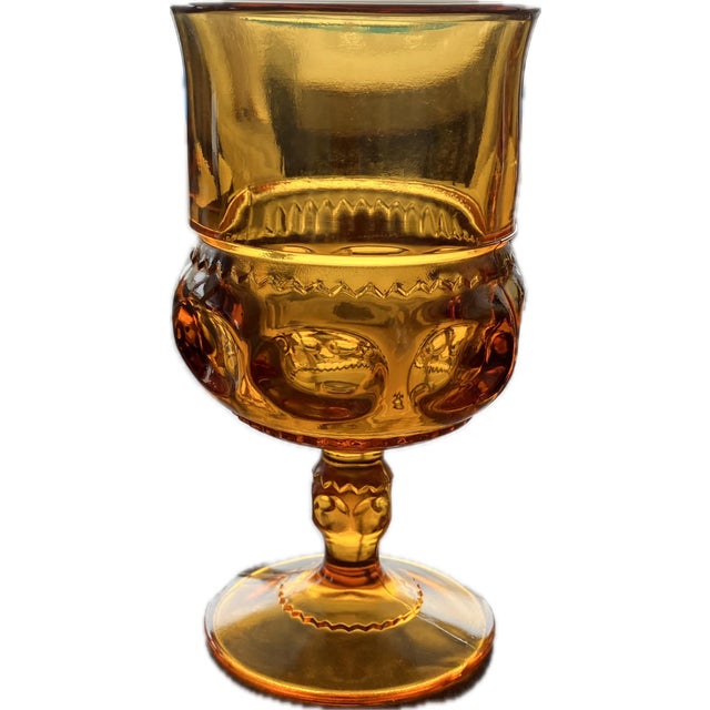 These goblets were produced by Indiana Glass, and also by Tiffin Glass Company, during the 1960s and 1970s. They feature a...
