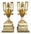 Empire Ivory and Gold Vases, 1800s, Set of 2 For Sale