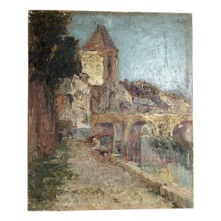 Carranza, Landscape with Garden & Flowers, 1920s-1940s, Oil Painting For Sale