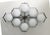 21st Century Beehive Satin Black Nickel Matte White Murano Flush Mount by Fabio LTD For Sale - Image 6 of 9