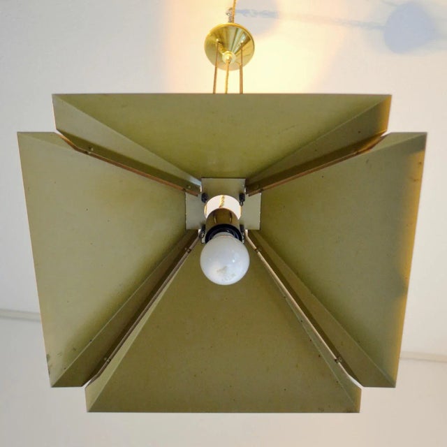 Brass Square Adjustable Pendant from Dijkstra, 1970s For Sale - Image 11 of 13