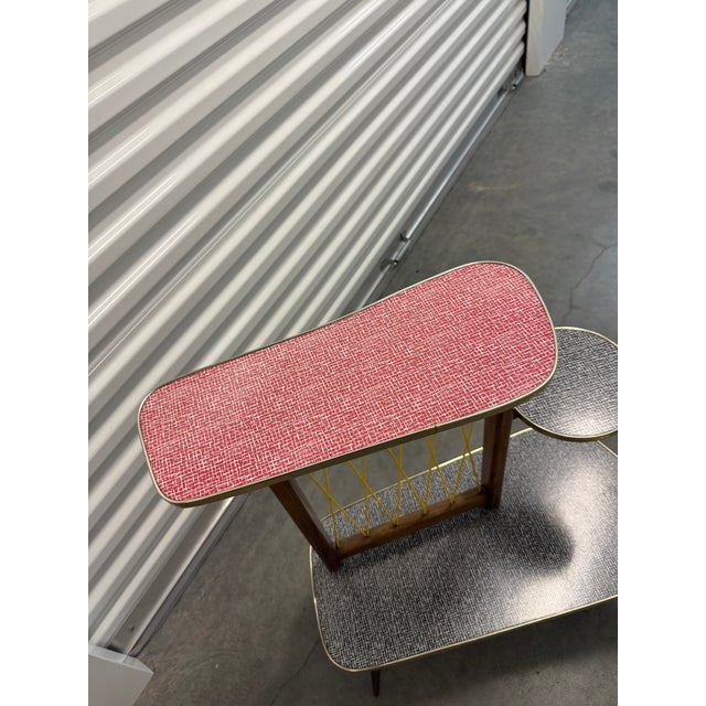 Amazing mid century plant stand straight from the 50s. This is a 100% origin German piece. This piece has light scratching...