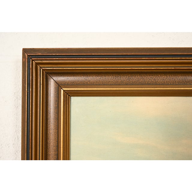 Green Original "View on the Seine" Framed Print by Homer Dodge Martin For Sale - Image 8 of 14