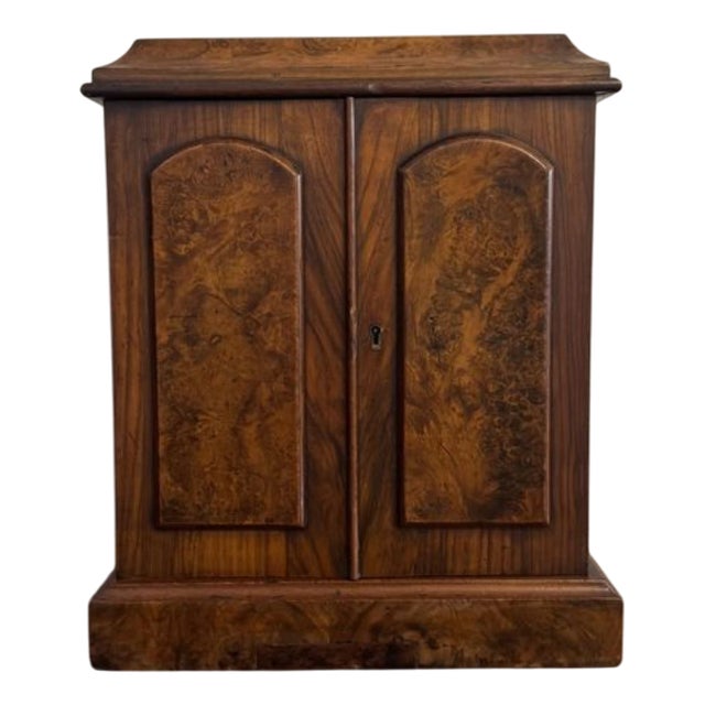 Victorian Walnut Jewellery Cabinet, 1880s For Sale