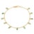 Art Deco Natural Baguette Cut Emerald Dangling Charm Bracelet in 18k Solid Yellow Gold For Sale - Image 3 of 10