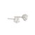 Modern 14k White Gold 0.85ct Round Diamond 3-Prong Martini Set Petite Stud Earrings, A Pair For Sale - Image 3 of 8