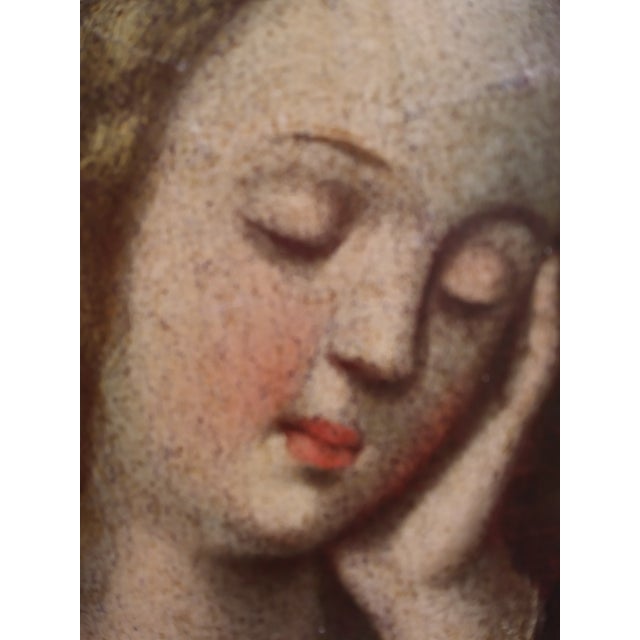 Religious 18th Century Oil on Canvas Old Master Painting of the Madonna For Sale - Image 3 of 11