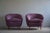 A magnificent pair of curved club chairs, reupholstered in a luxurious vintage fabric stored from the 1980s. This nicely...