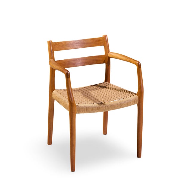 Niels Møller Models 84 and 67 Mid Century Danish Teak and Rope Dining Chairs - Set of 6 For Sale - Image 17 of 18