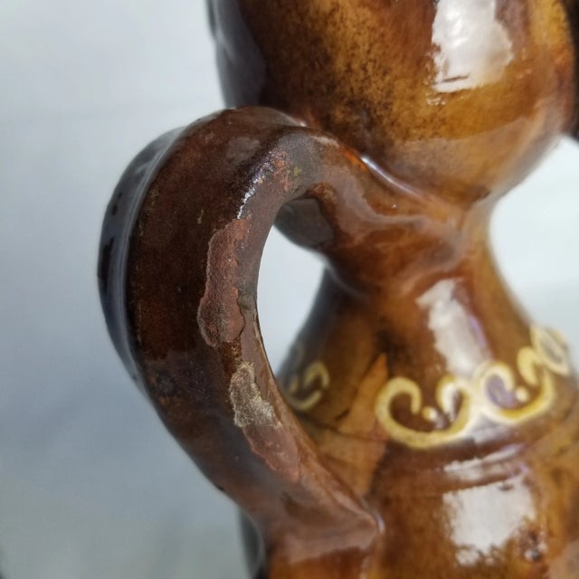 Ceramic 18th Century Slipware Figure Jug "Luisa" For Sale - Image 7 of 9