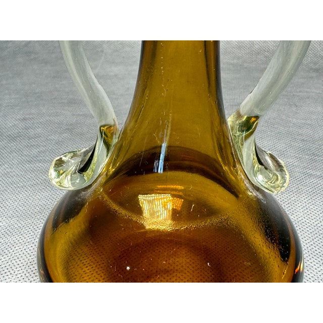 Mid-Century Uranium Glass Vase, 1960s For Sale - Image 4 of 8