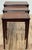 Heritage-Henredon Vintage Heritage-Henredon Leather and Mahogany Nesting Tables, Set of 3 For Sale - Image 4 of 13