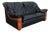Vintage Two-Seater Sofa in Black Leather by Paolo Gucci for Formitalia, Italy, 1991 For Sale