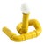 Pop Art Yellow Table Lamp with Plastic Tubing by Wavin, 1970s For Sale