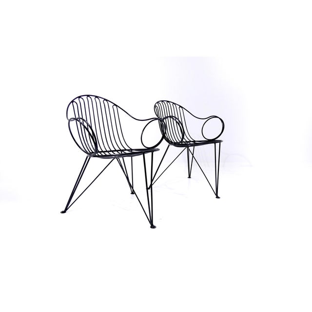 Vintage German Wire Chairs from Mauser Werke Waldeck, 1950s, Set of 2 For Sale - Image 6 of 18