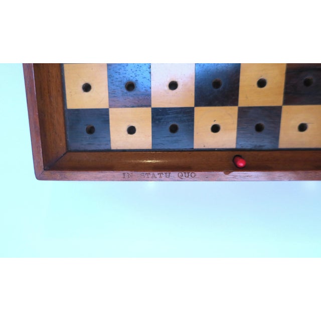 Antique English Chess Game Set Portable, Circa Late-19th Century For Sale - Image 12 of 14