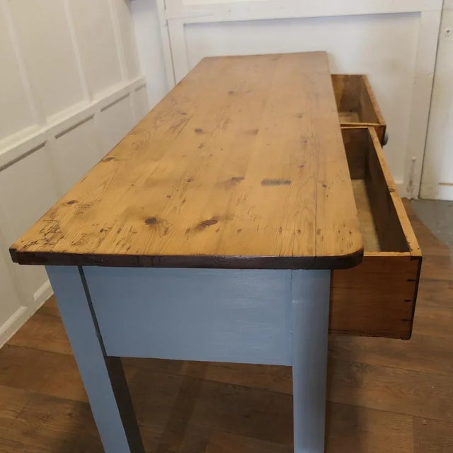 Victorian Pine Kitchen Worktable For Sale - Image 6 of 7