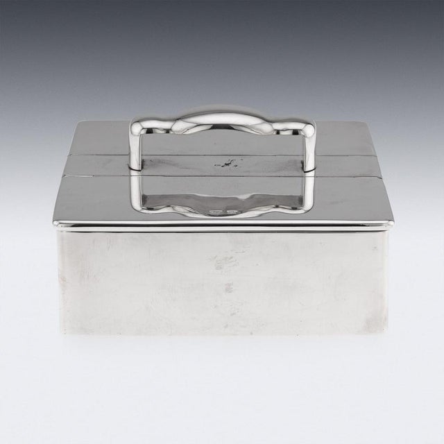 Antique Victorian Silver Cigar Box, 1898 For Sale - Image 18 of 18