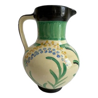Antique Myott Son & Co Ceramic Pitcher For Sale