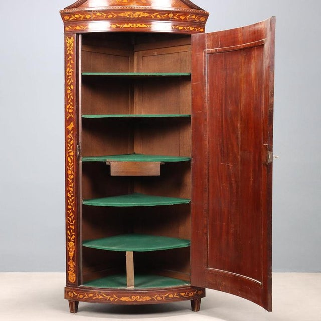 Dutch Mahogany Corner Cabinet For Sale - Image 3 of 14