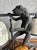 Hollywood Regency Vintage Maitland-Smith Bronze Frog Tessellated Penshell Table Lamp For Sale - Image 3 of 10