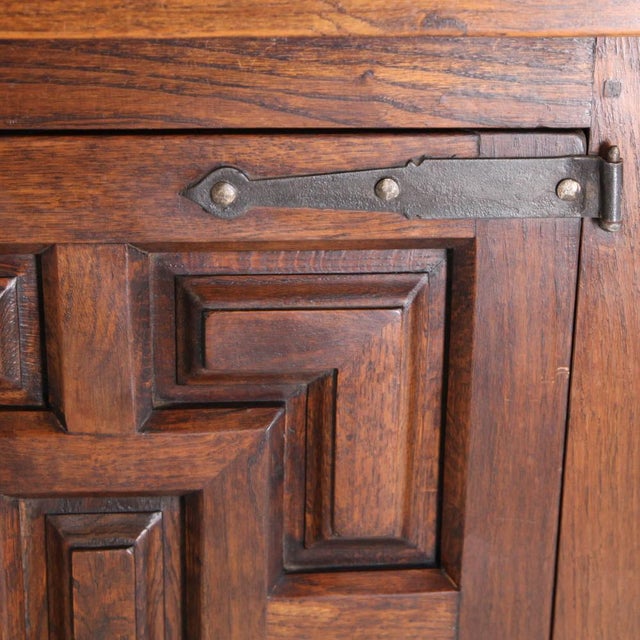 Vintage Brutalist Oak Sideboard, 1960s For Sale - Image 9 of 18