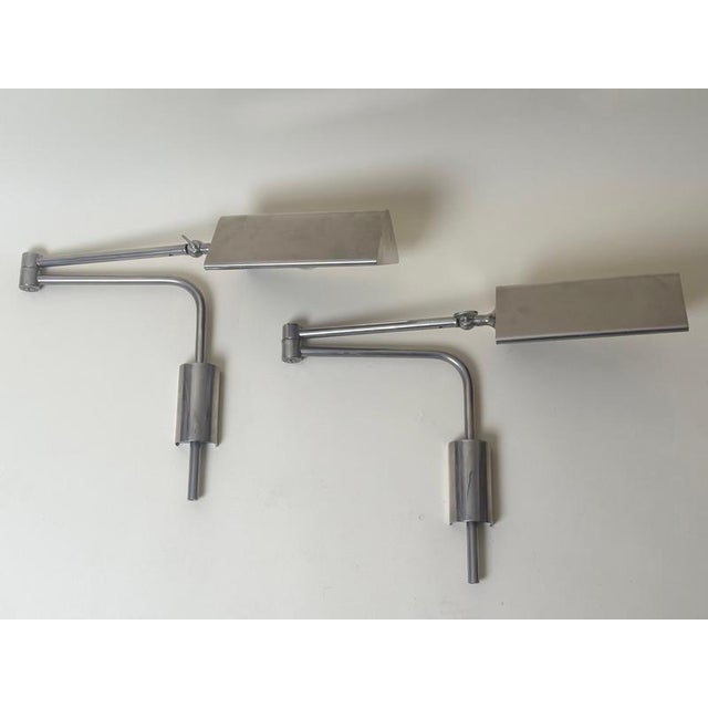 Adjustable Nickel Wall Lights by Florian Schulz, Germany, 1993, Set of 2 For Sale - Image 4 of 18