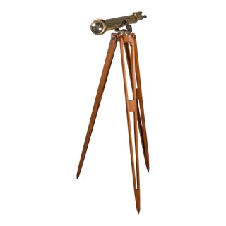 1920's Antique Field Telescope Broadhurst Clarkson & Co For Sale