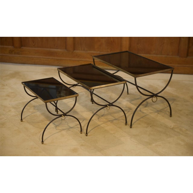 Vintage Nesting Tables by Jean Royère, 1940s, Set of 3 For Sale - Image 11 of 12