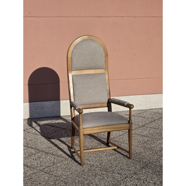 Italian High-Backed Study Chair, 1950s For Sale - Image 13 of 14