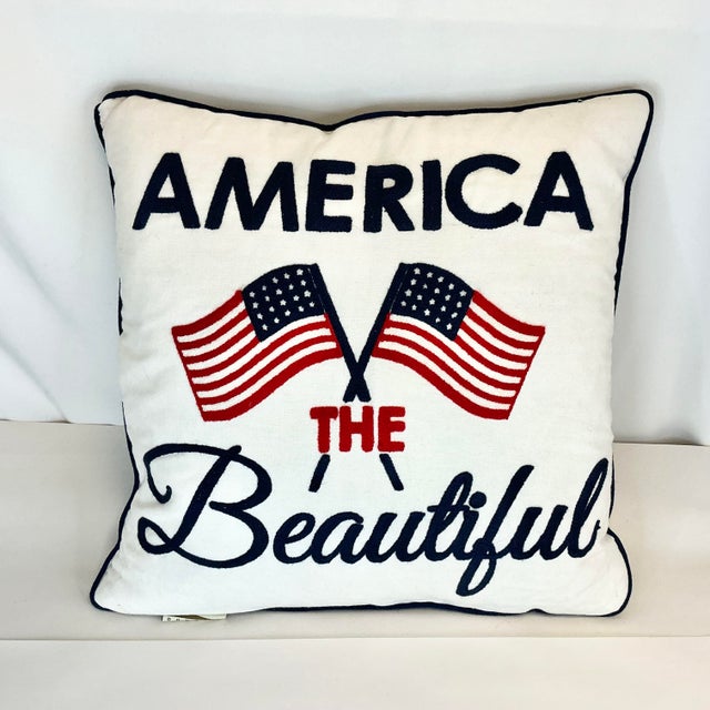 A perfect Americana Decorative Pillow for the patriotic holidays from Memorial Day to Flag Day to the 4th of July. It...