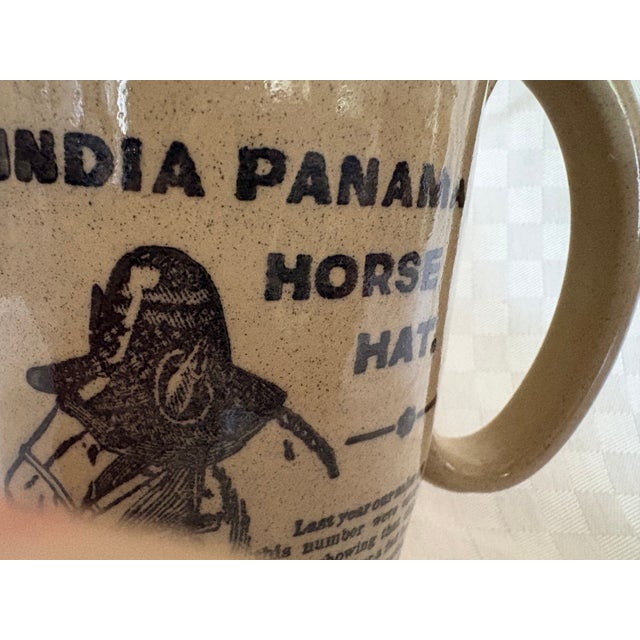 1940s Advertising Mug for an India Panama Horse Hat For Sale - Image 4 of 12