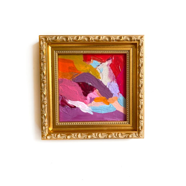 Abstract "When Love Gets Messy" Pair of Framed Paintings by Jessalin Beutler For Sale - Image 3 of 5