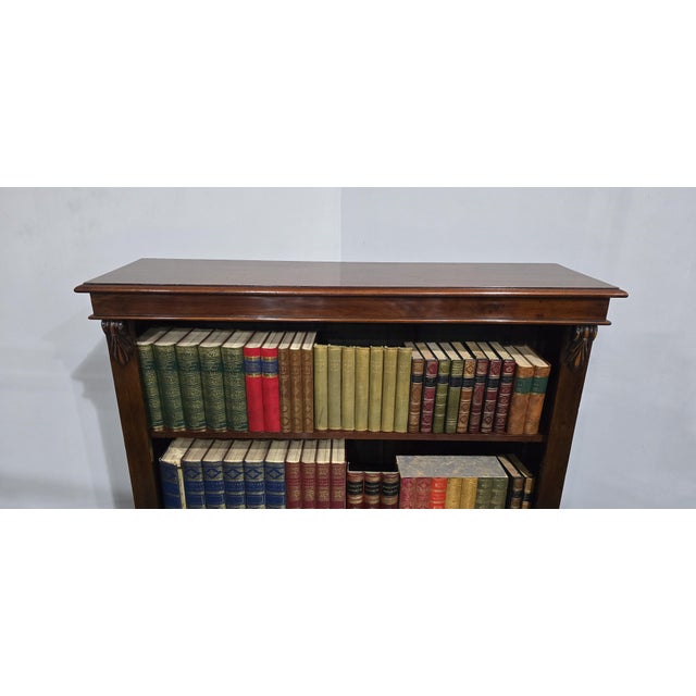 Late 19th Century Victorian Mahogany Open Adjustable Library Bookcase, 1880 For Sale - Image 5 of 11