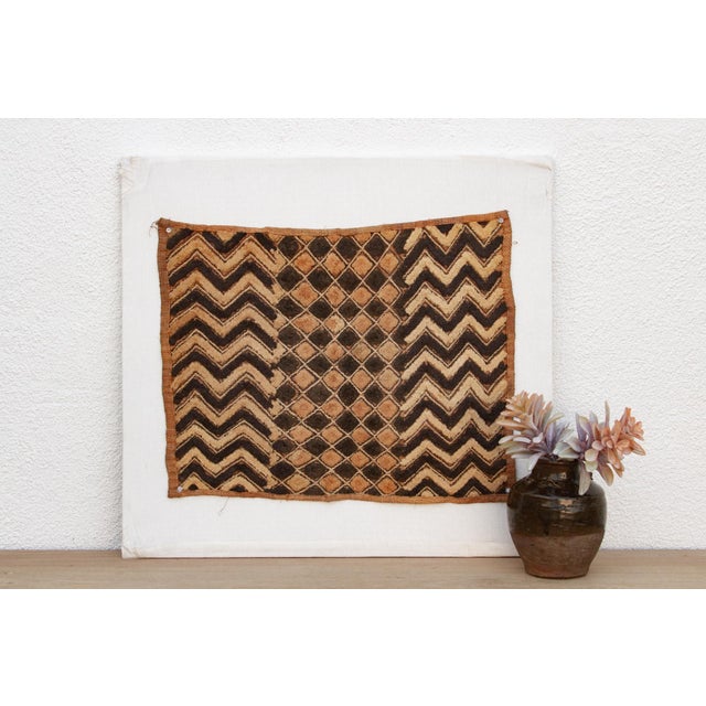 Textile Mbuti Mosaic African Kuba Cloth Panel For Sale - Image 7 of 7