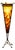 Art Nouveau Floor Lamp in Wrought Iron and Pâte de Verre with Tulips, 1970s For Sale