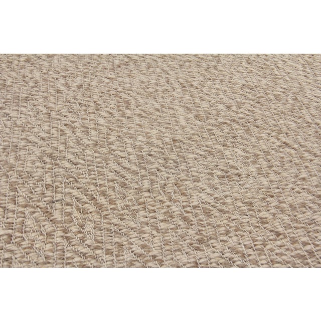 Transitional Sanz Flatweave Wool Beige Rug - 8'x10' For Sale - Image 3 of 5