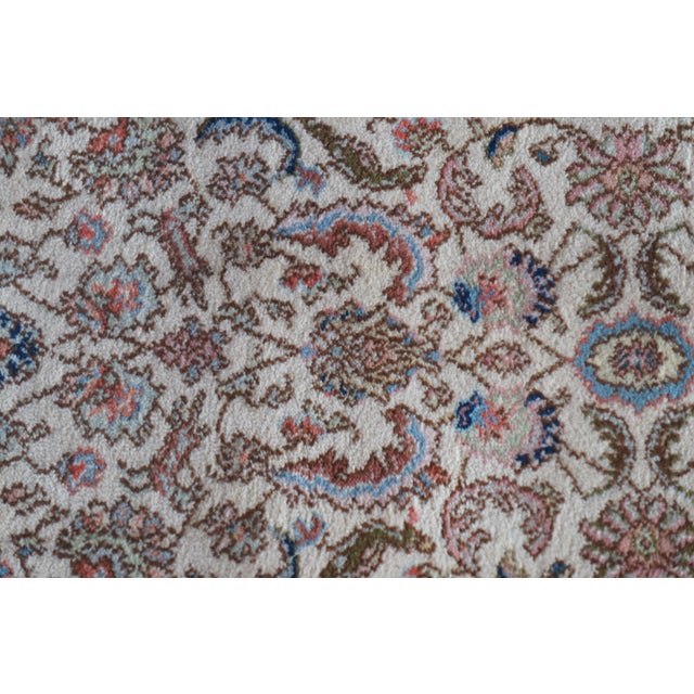 Tan Karastan 100% Wool Oriental Palmette Animal 738 Area Rug Runner Mat 2.5' X 9' For Sale - Image 8 of 13