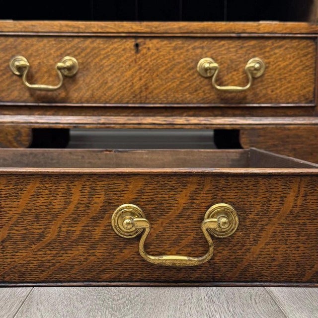 Antique Georgian Style Oak Chest of Drawers For Sale - Image 11 of 12