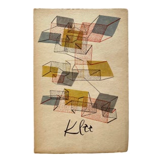 Paul Klee Vintage 1953 First Edition Lithograph Print Mid Century Modernist Italian Art Book For Sale
