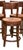 A set of five vintage high quality Guy Chaddock swivel counter height stools with rush seats and old world pegged mortise...