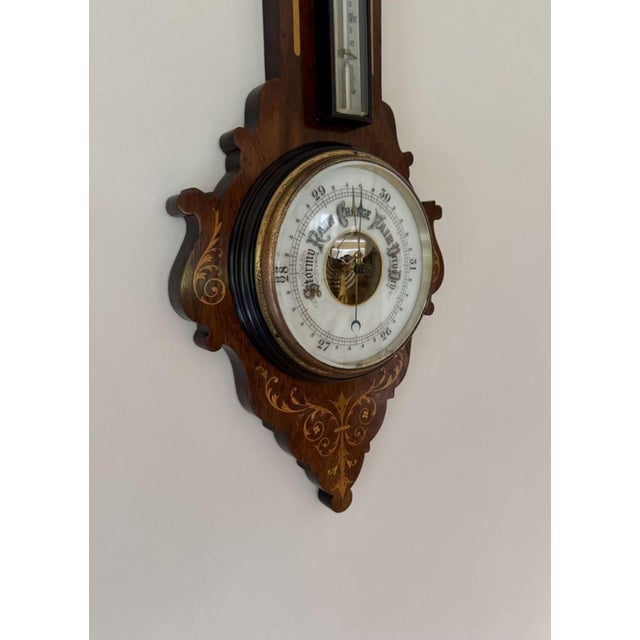 Edwardian Banjo Barometer, 1900s For Sale - Image 6 of 7